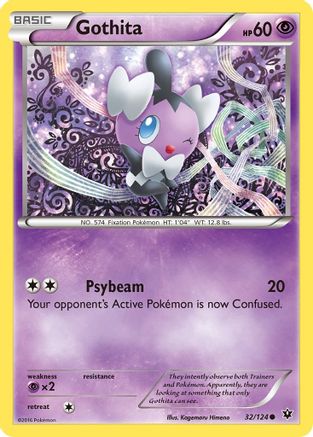 Gothita 032/124 - XY  Fates Collide Reverse Holofoil