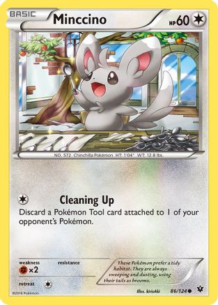 Minccino 086/124 - XY  Fates Collide Reverse Holofoil