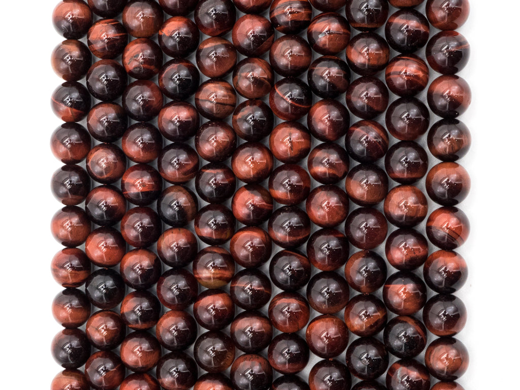 Quality Natural Red Tiger Eye Round  Beads, 6-14mm Round Beads, RedTiger Eye Gemstone Beads, 15inch Full strand, SKU#U236
