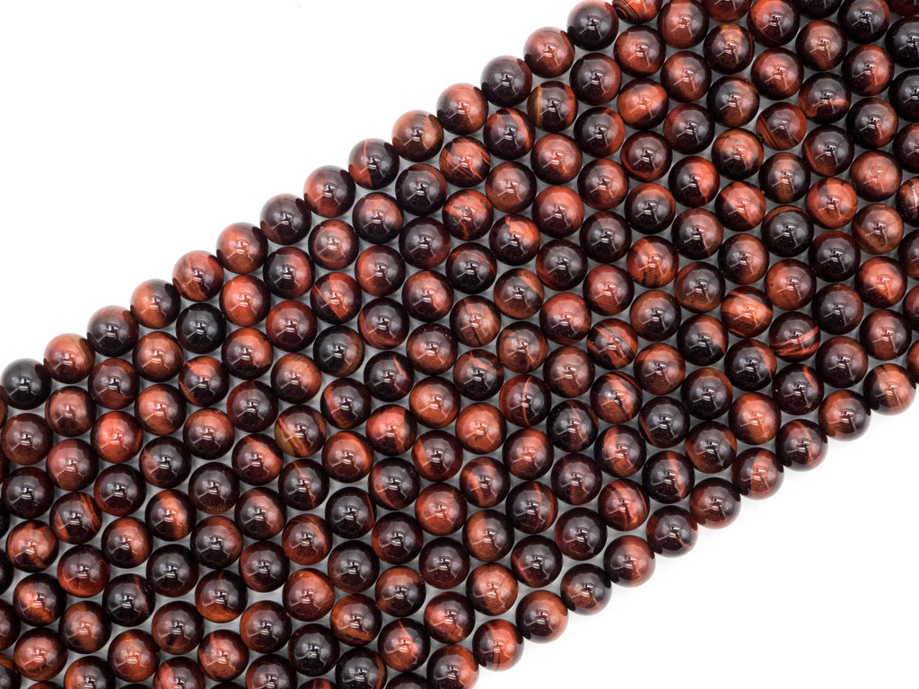 Quality Natural Red Tiger Eye Round  Beads, 6-14mm Round Beads, RedTiger Eye Gemstone Beads, 15inch Full strand, SKU#U236