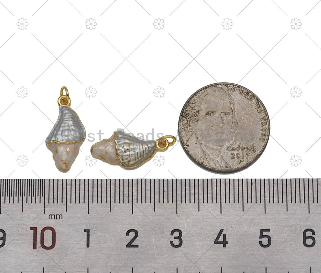 Enamel Conch Charm, Sku#Y590