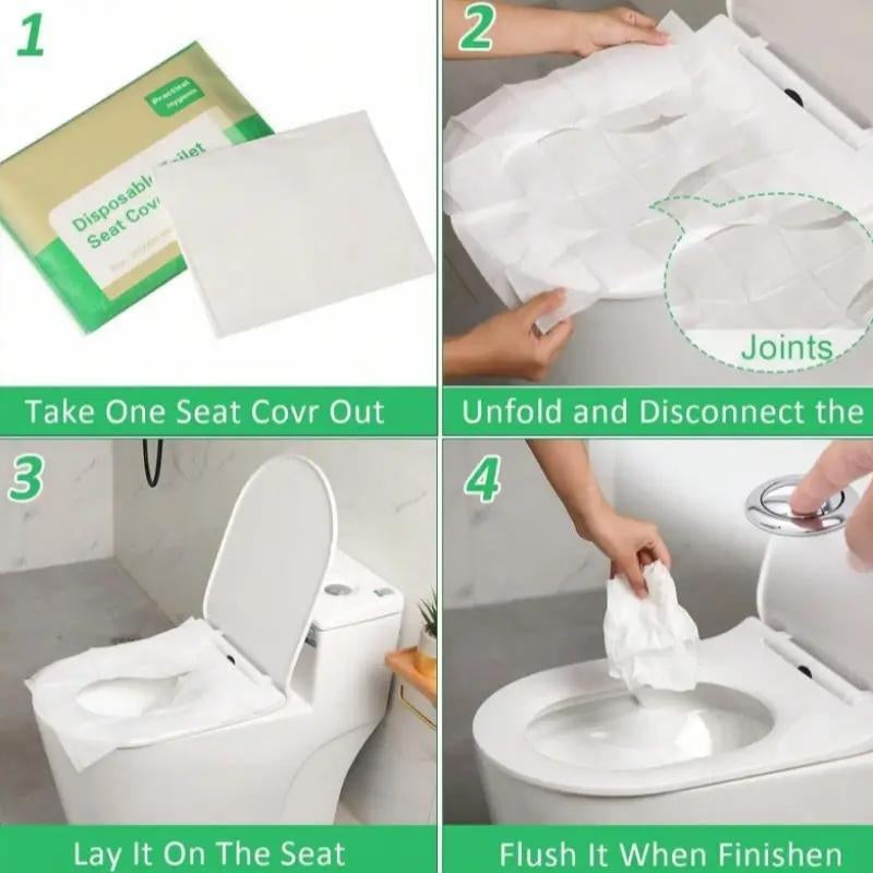 Disposable Toilet Seat Cover, 20Pcs/Set Portable Disposable Toilet Seat Cover, for Home & Hotel, Summer Gift, Toilet Supplies, Fall Decor