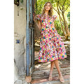 COURTNEY- Tassel Tie Tiered Floral Dress