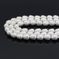 White Mother of Pearl in Pear Shape Beads, 14x17mm, Sku#T164