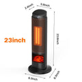 【Clearance】Space Heater for Indoor Use, 23Inch Portable Heater with Remote and Thermostat,7 Light Modes, 70°Oscillation, 12H Timer, up to 95°F, Tip-Over Protection