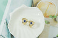 Blue CZ Evil Heart Ring, Sku#O88