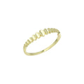 Gold Oval Cave in Link  Bracelet, Sku#LX618