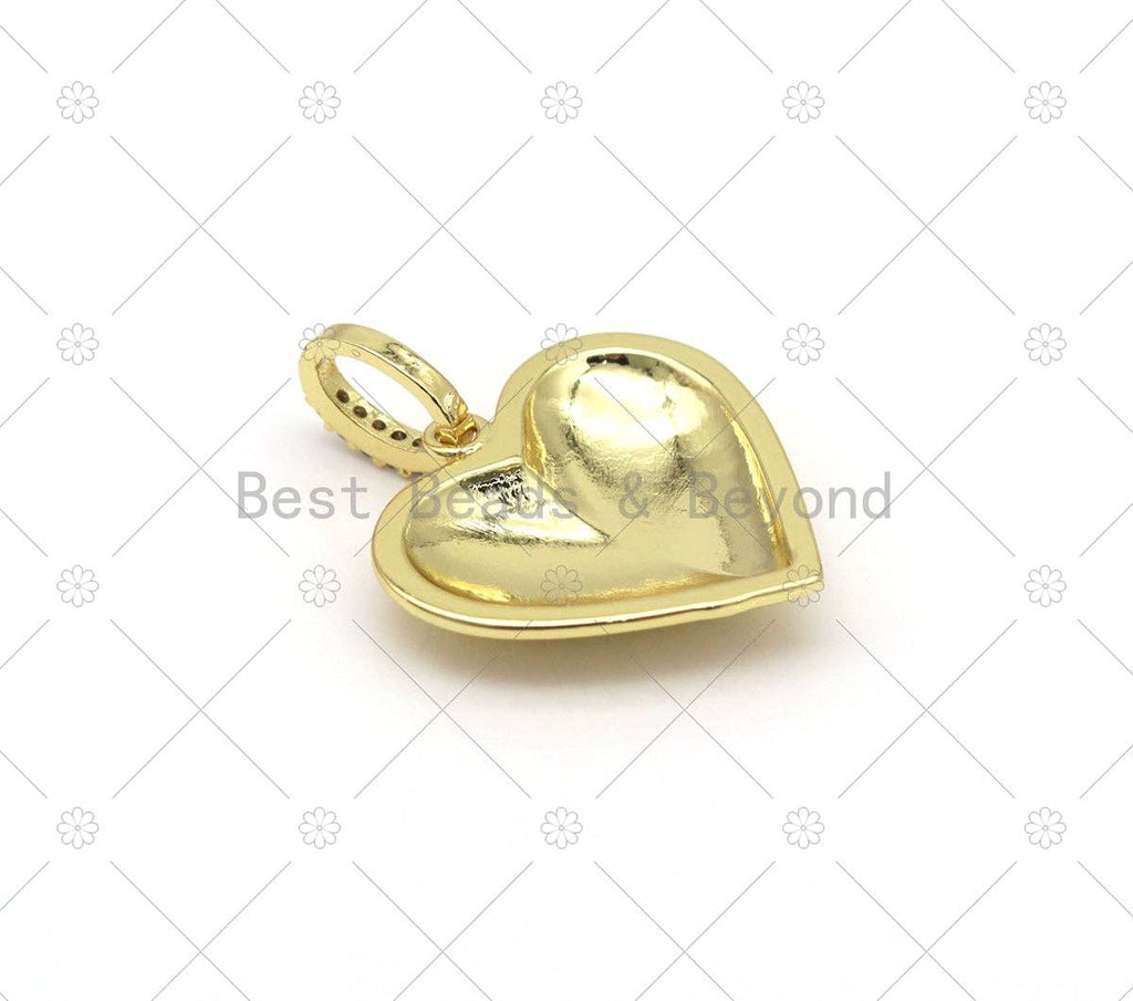 CZ Heart Charm, Sku#JD10