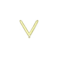 Large Gold V Shape Charm Pendant, Sku#LK1044