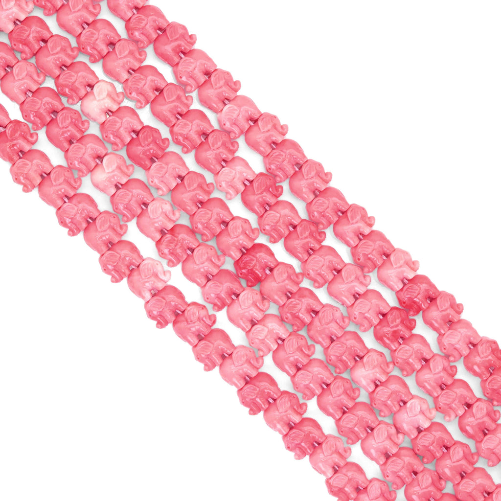 10x14mm Pink Elephant Resin Beads, Sku#U2049