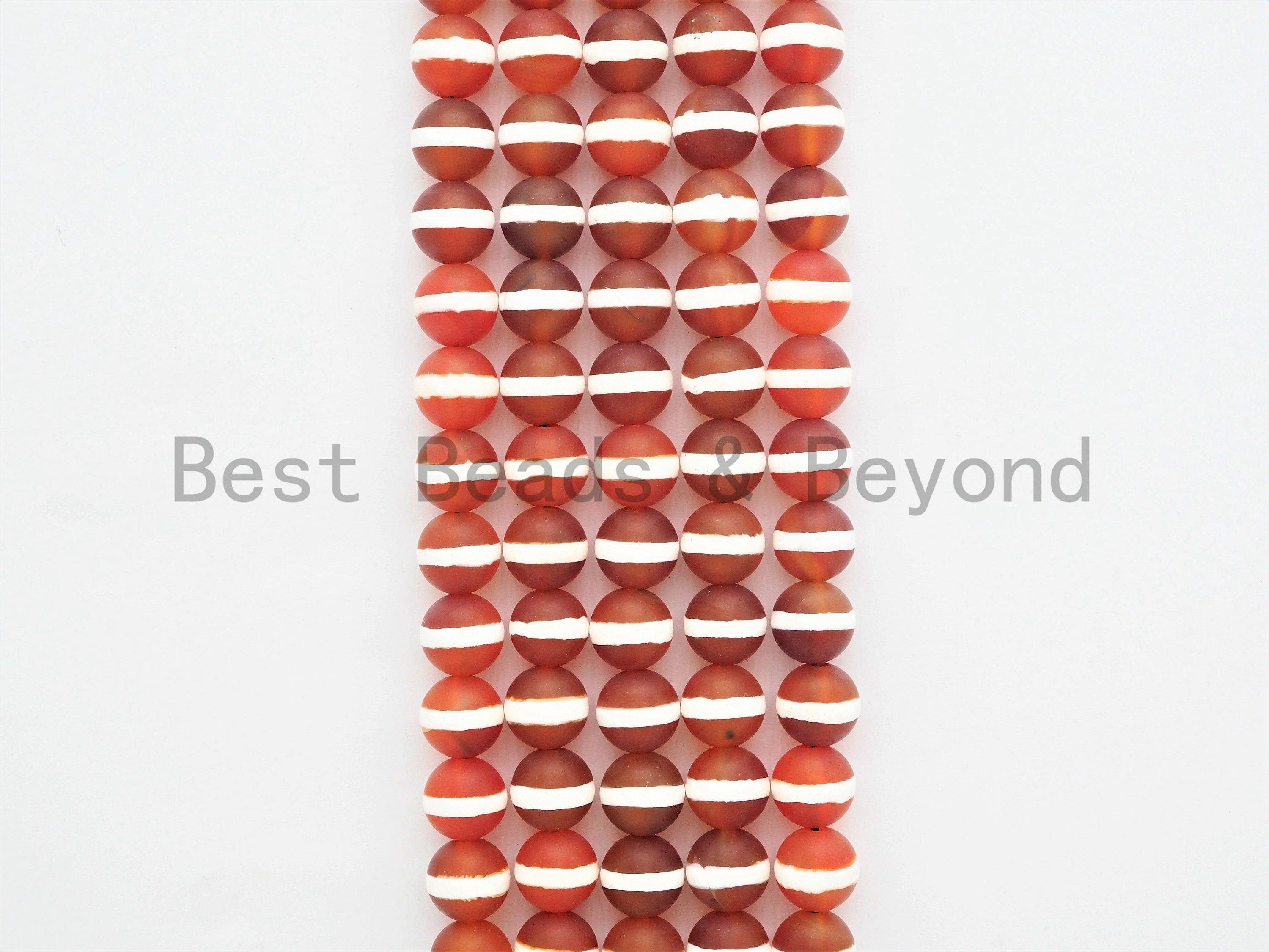Quality Natural Dzi Red Agate One Line beads,Tibetan Red Agate beads, Round Smooth 6mm/8mm/10mm/12mm, 15.5inch strand, SKU#U404