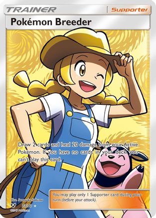 Pokemon Breeder (Full Art) 073/73 - Shining Legends Holofoil