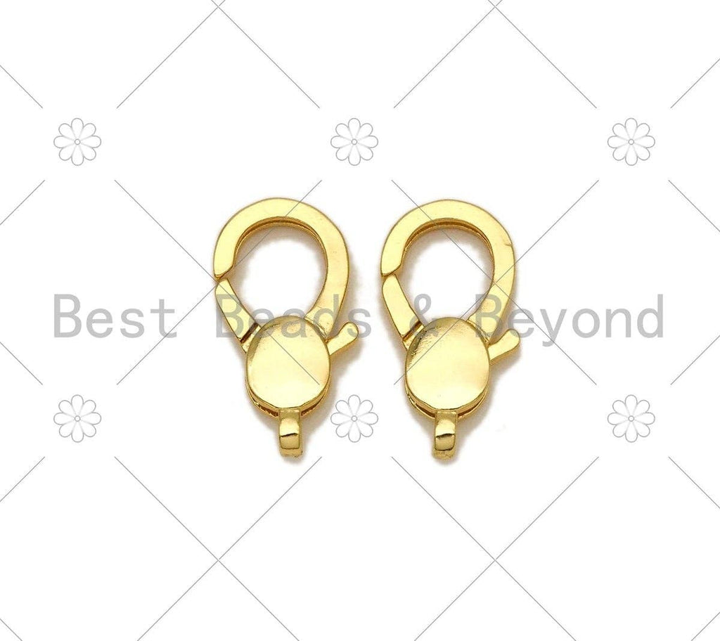 Dainty Gold Lobster Clasp, 18k Gold Filled Oval Clasp,Fine Jewelry Clasp, Necklace Bracelet Connector, 10x20mm, Sku#LK447