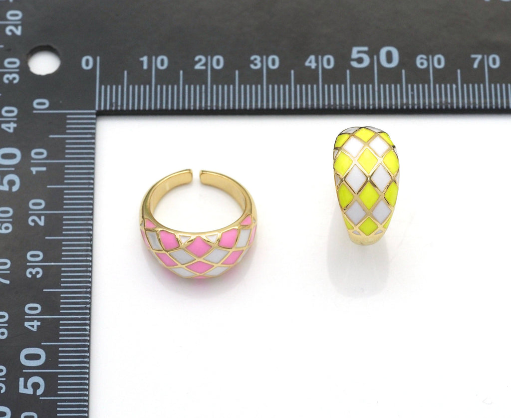 Checkboard Dome Ring, Sku#X361