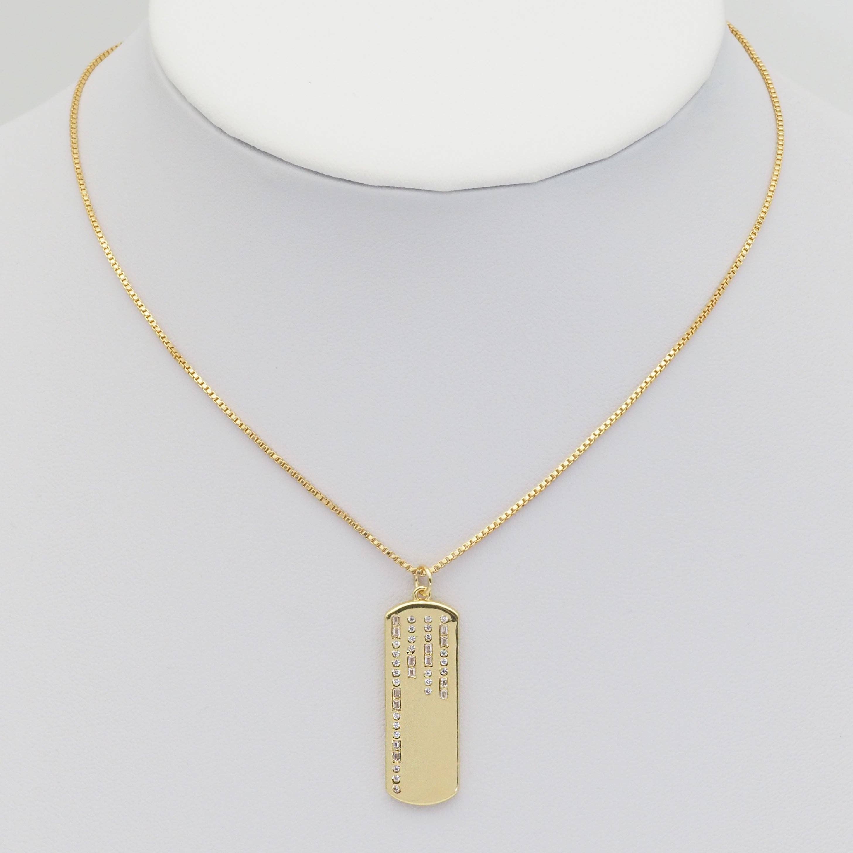 Gold Silver Celebration bar Shape Charm, Sku#B364