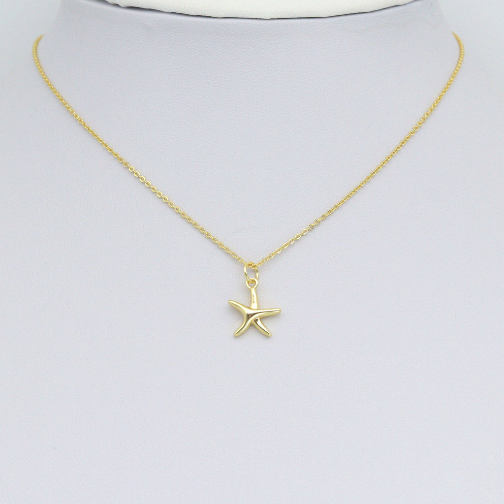 Gold Starfish Charm Pendant, Sku#LD694