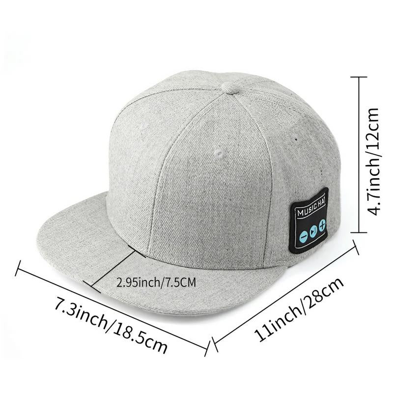 Wireless Bluetooth Sports Baseball Cap and Headphones, Breathable and Sweat-Proof Adjustable Headband Music Cap, High-Definition Microphone for Hands-Free Calling, Removable and Washable Sun-Protective Mesh Fabric.