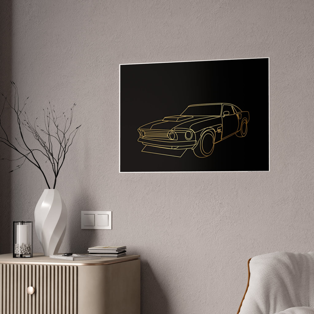 1969 Ford Mustang Boss Gloss Posters