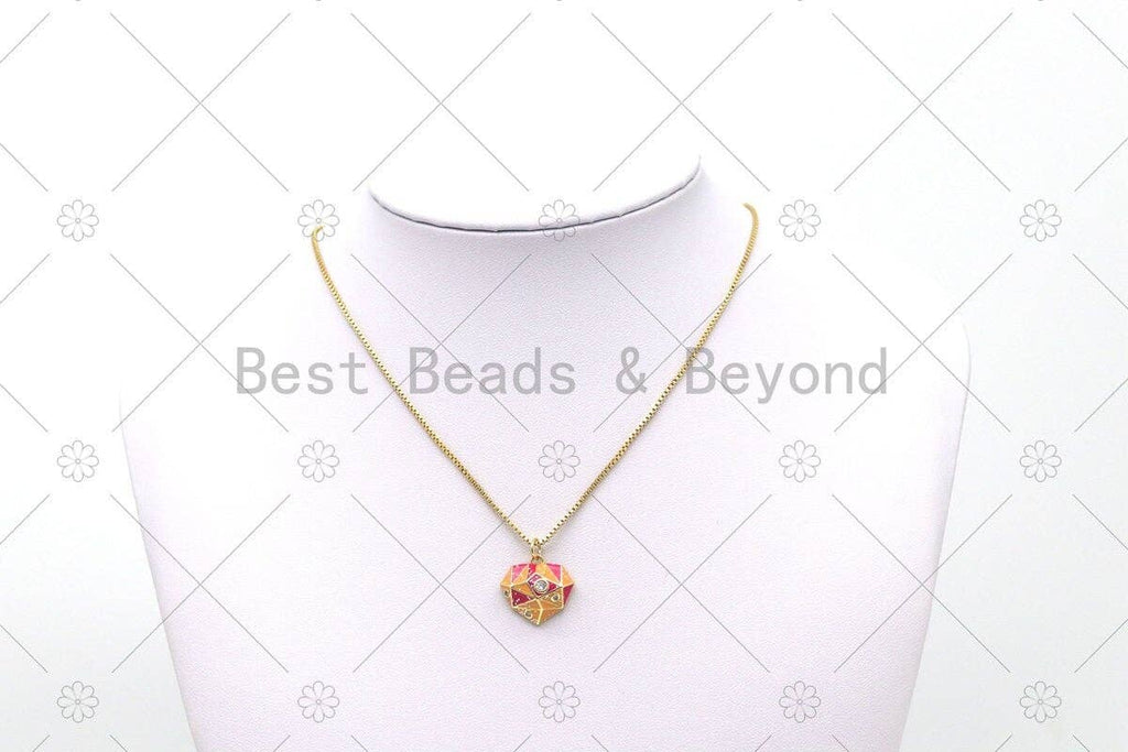 CZ Enamel Diamond Charm, Sku#Y554