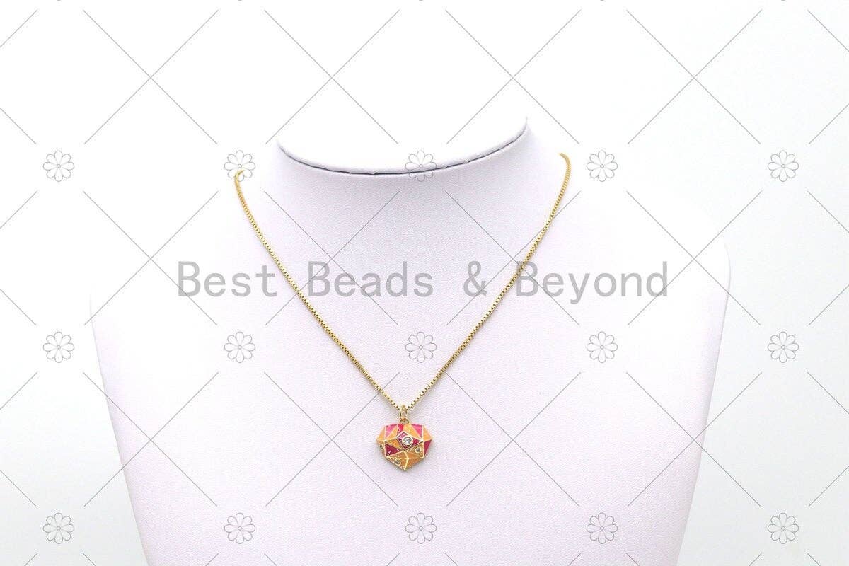CZ Enamel Diamond Charm, Sku#Y554