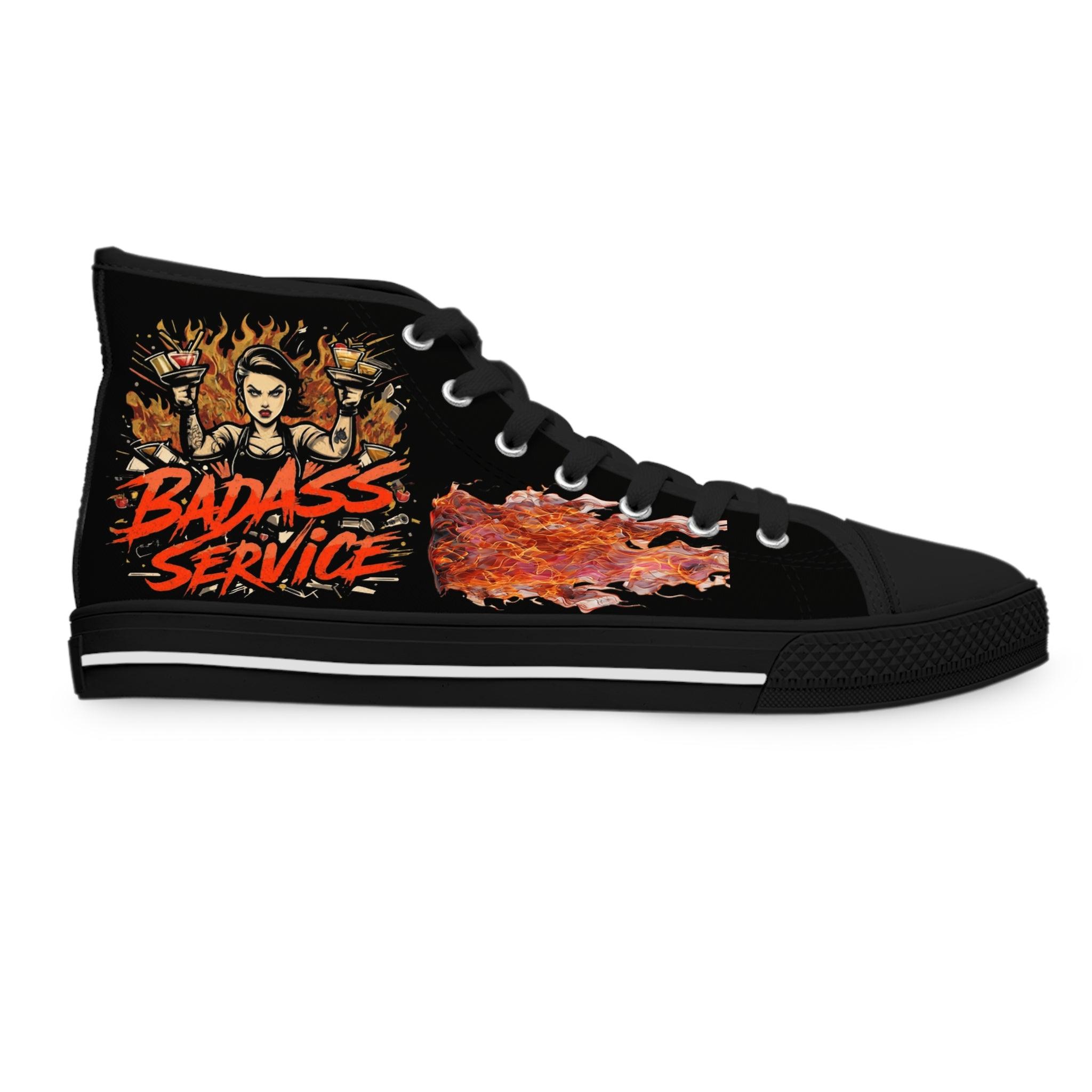 Baskets montantes noires Bad Ass Service pour femme