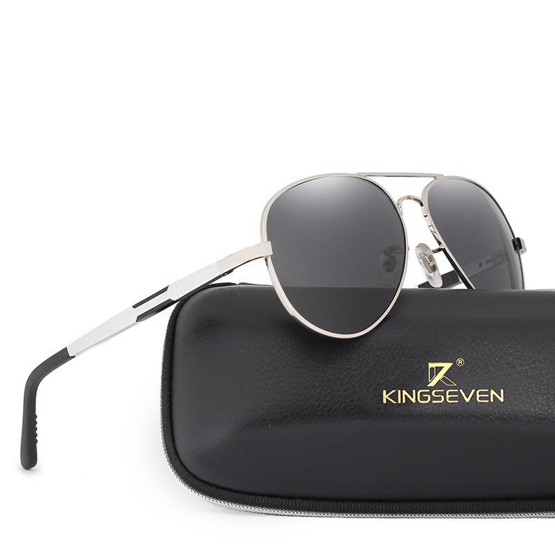 Lunettes de soleil de luxe pour homme/femme, en aluminium, magnésium et or, verres polarisés, style militaire, pour la conduite