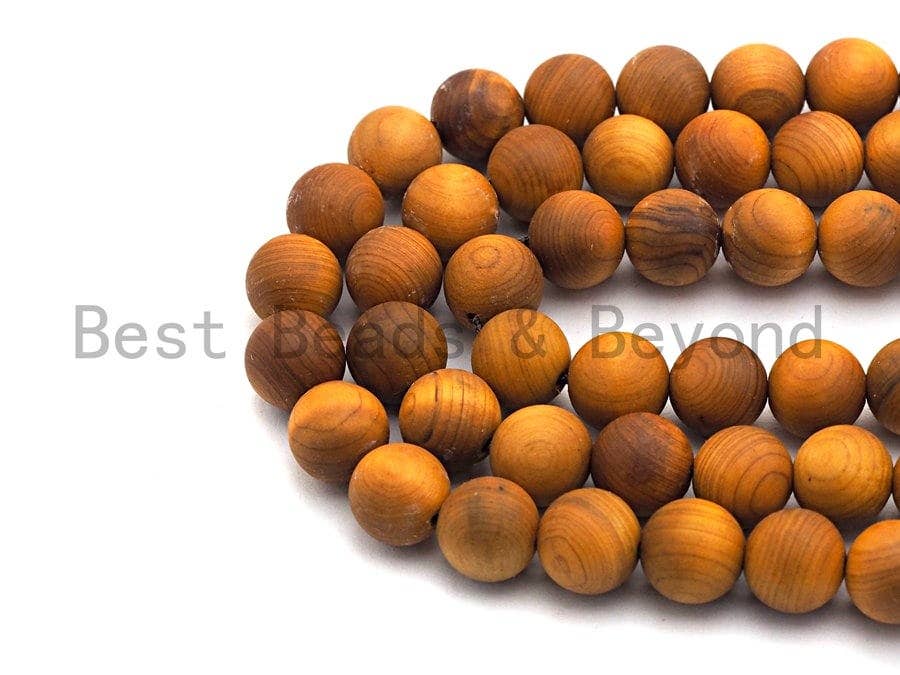 Natural Smooth Round Wood beads, 6mm/8mm/10mm/12mm Natural Yellow Wood beads, Natural  Wood Grain Beads, 15.5inch strand,SKU#U465