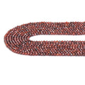 Dark Brown CZ Round Faceted Beads, Sku#U1868
