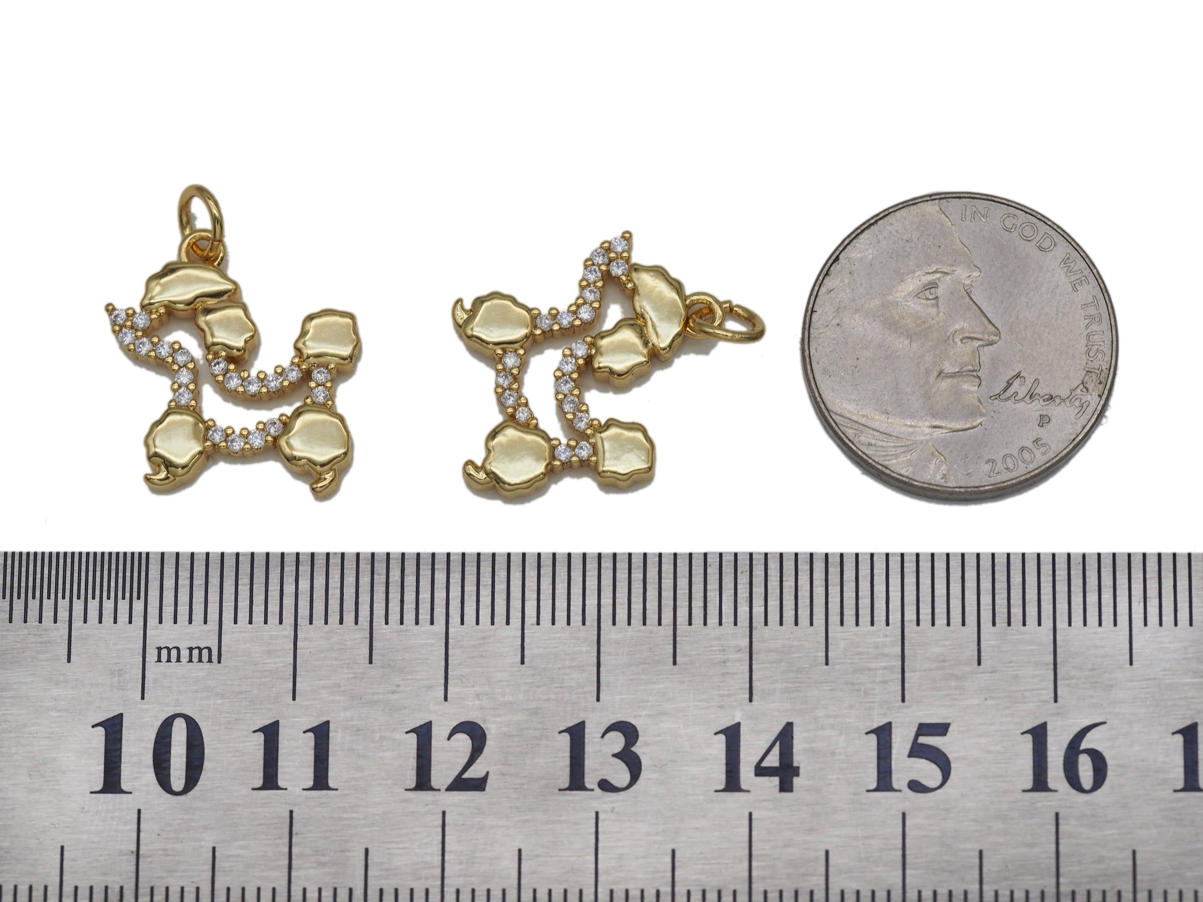 CZ Puppy Charm, Sku#LD240