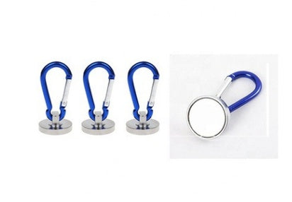 Blue Plastic Edging Magnetic Carabiner Tool Buckle Connected With Magnetic Ring