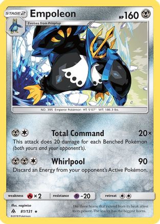 Empoleon 081/131 - SM  Forbidden Light Holofoil