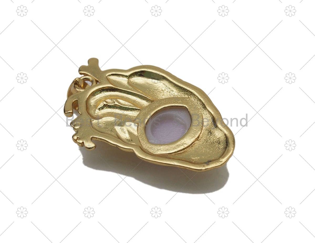 Enamel  Evil Eye Shape Pendant, Sku#JL66