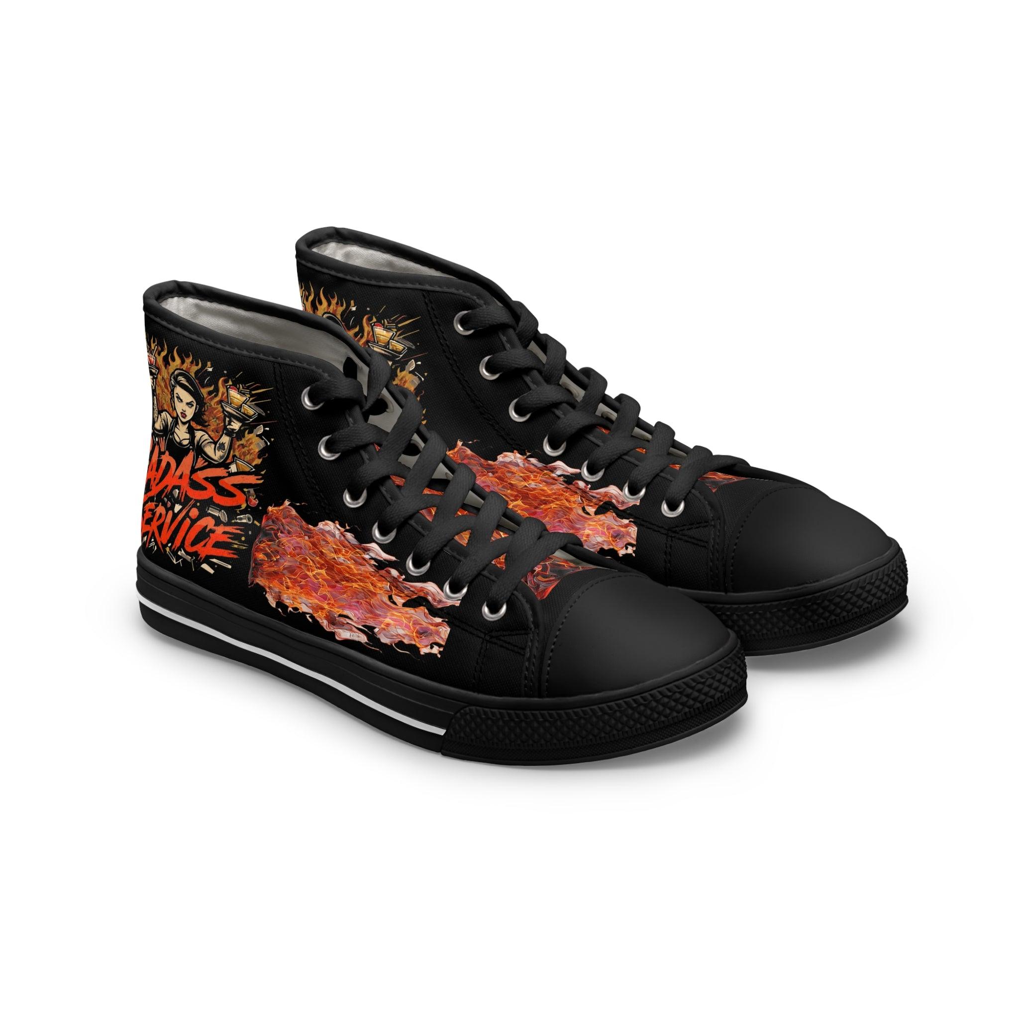Baskets montantes noires Bad Ass Service pour femme