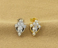 CZ Diamond Stud Earrings, Sku#B190