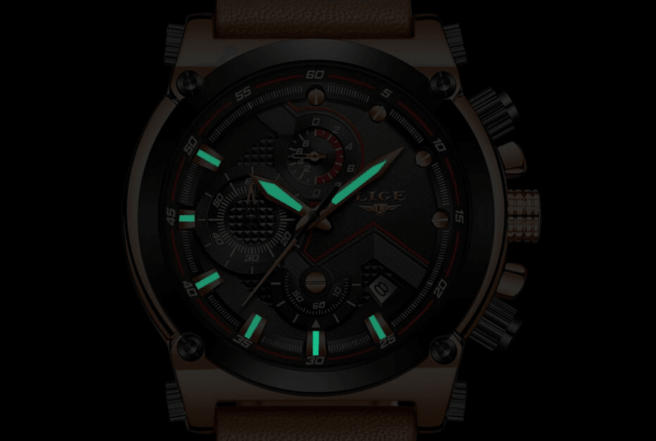 Montre Moderne Étanche pour Homme avec Bracelets en Cuir, Boîtier en Acier Inoxydable, Excellent Look, Cadeau Parfait