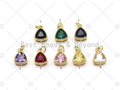 Big CZ Triangle Shape Pendant,Sku#LK526