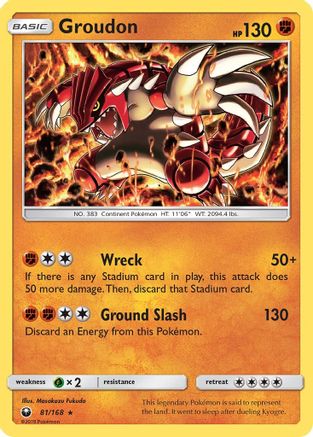 Groudon 081/168 - SM  Celestial Storm Holofoil
