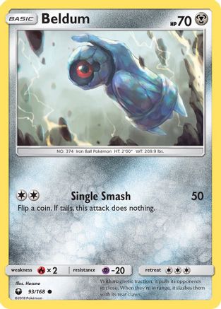 Beldum 093/168 - SM  Celestial Storm Reverse Holofoil