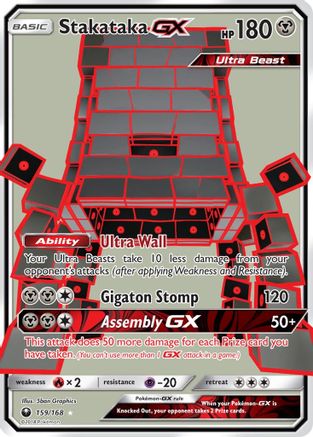 Stakataka GX (Full Art) 159/168 - SM  Celestial Storm Holofoil