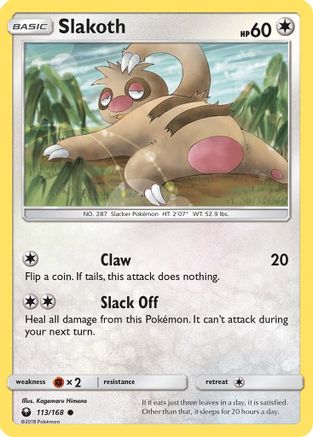 Slakoth 113/168 - SM  Celestial Storm