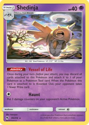 Shedinja 095/214 - SM  Lost Thunder Reverse Holofoil