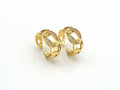 CZ Pave Oval Link Shape Adjustable Ring,X224