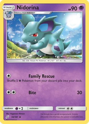 Nidorina 055/181 - SM  Team Up Reverse Holofoil