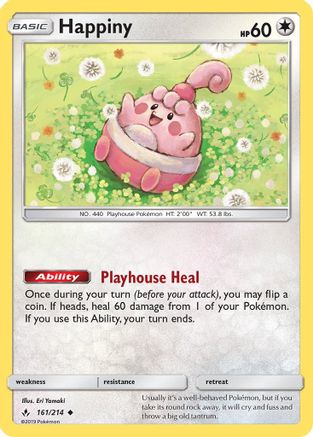 Happiny 161/214 - SM  Unbroken Bonds Reverse Holofoil