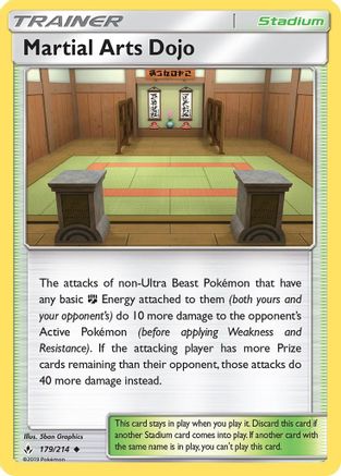 Martial Arts Dojo 179/214 - SM  Unbroken Bonds Reverse Holofoil