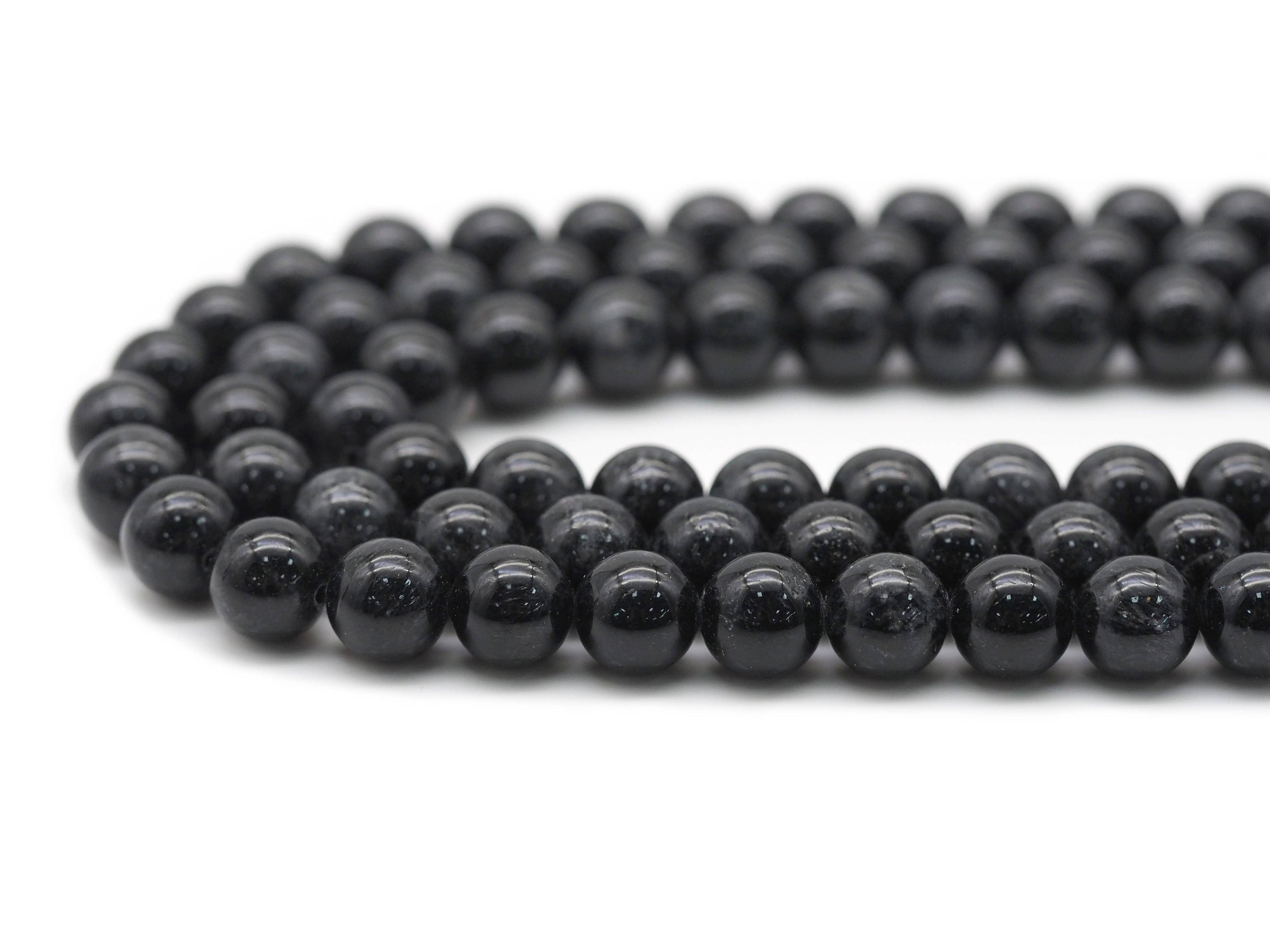Top Quality Genuine Tourmalated Quartz Round Smooth Beads, Sku#U1371