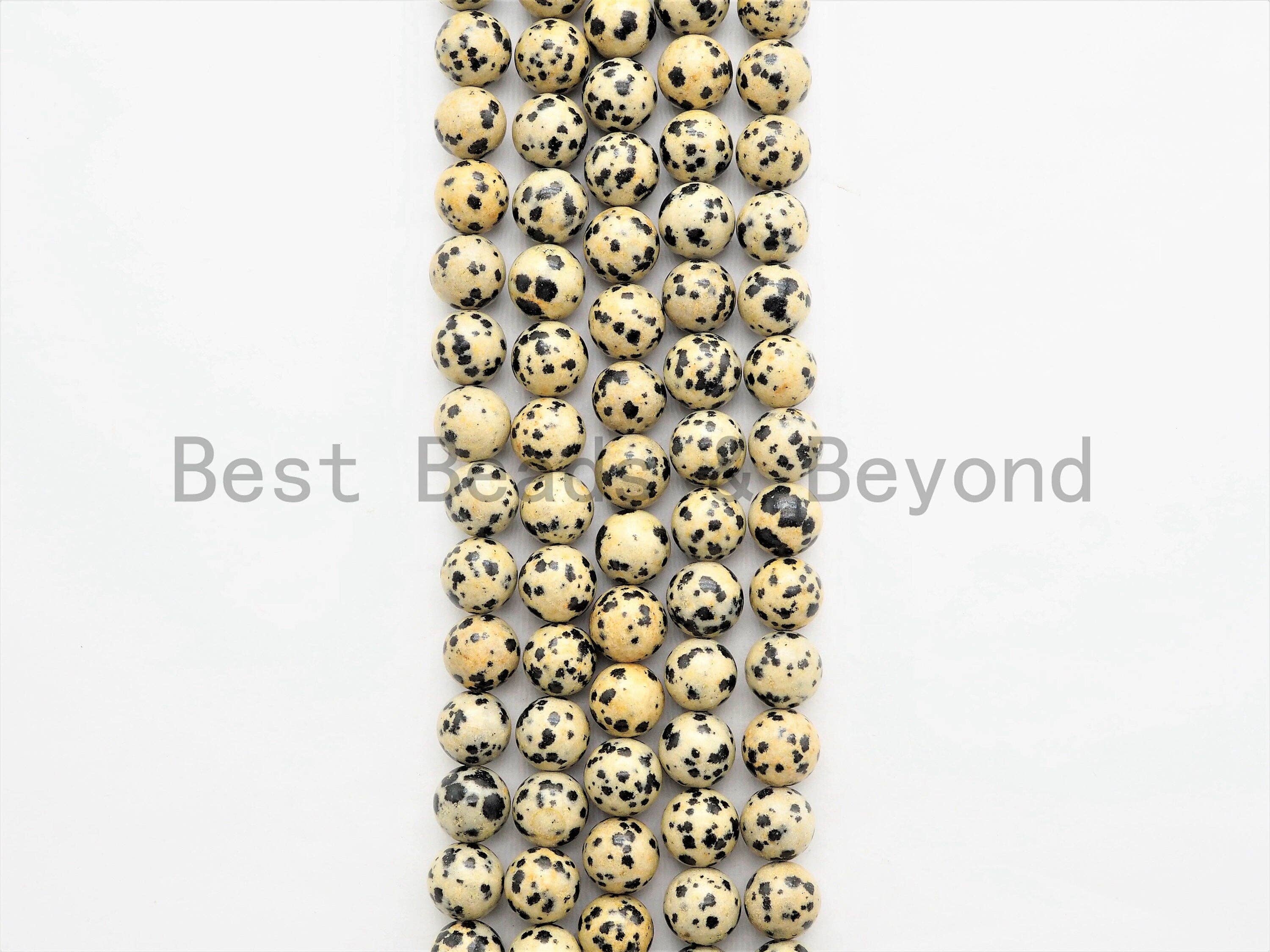 Dalmation Round Smooth Jasper beads, High quality 6mm/8mm/10mm/12mm Round Gemstone beads, Natural Jasper Beads, 15.5inch strand, SKU#U338