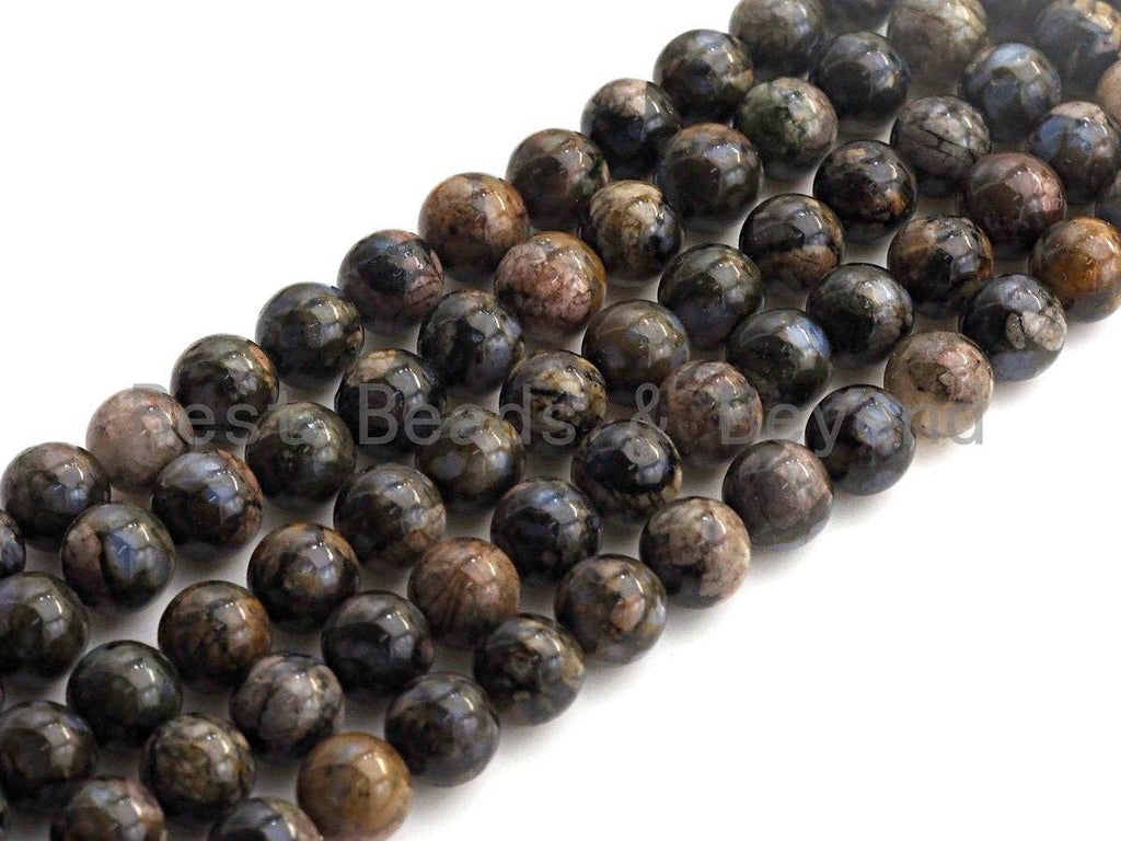 Natural Lianite Beads , Round Smooth 6mm/8mm/10mm/12mm, 15.5" Full Strand, sku#U631