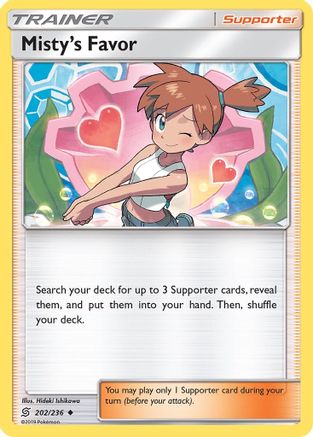 Misty's Favor 202/236 - SM  Unified Minds Reverse Holofoil