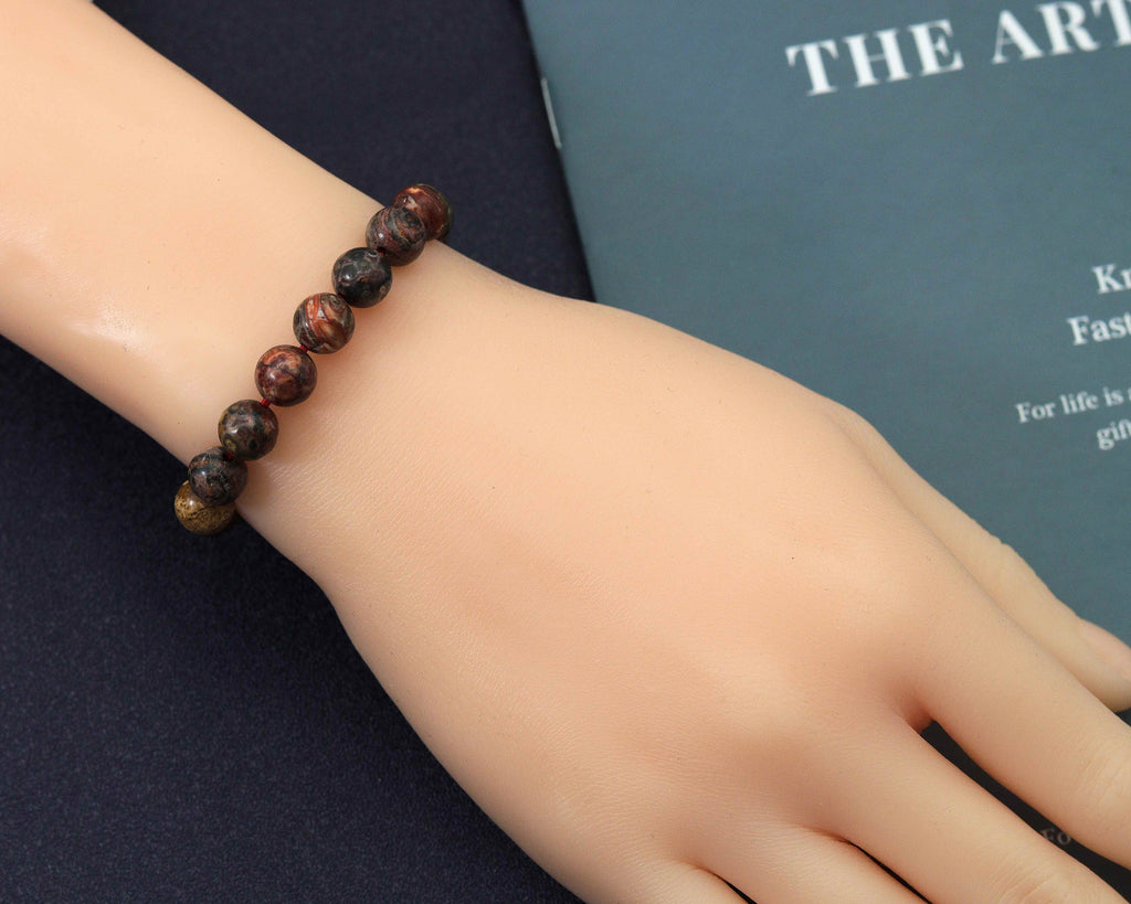Leopard Skin Jasper Stretchy Bracelet, Sku#EF124